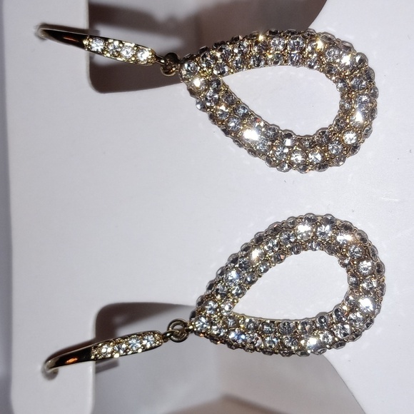 NWT Chrystina genuine crystal drop earrings - Picture 1 of 9